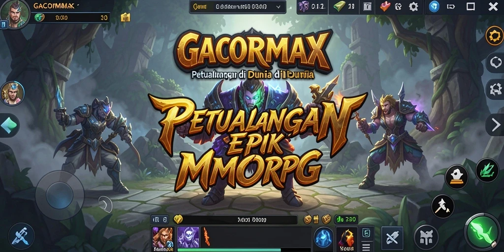 Screenshot gameplay GACORMAX menampilkan aksi seru dalam dunia MMORPG.