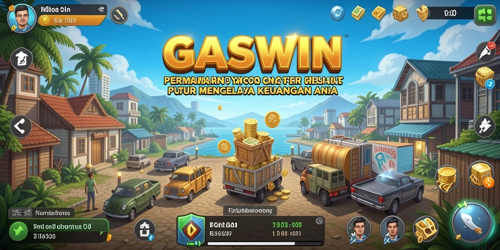 Screenshot gameplay GASWIN menampilkan manajemen bisnis yang seru.