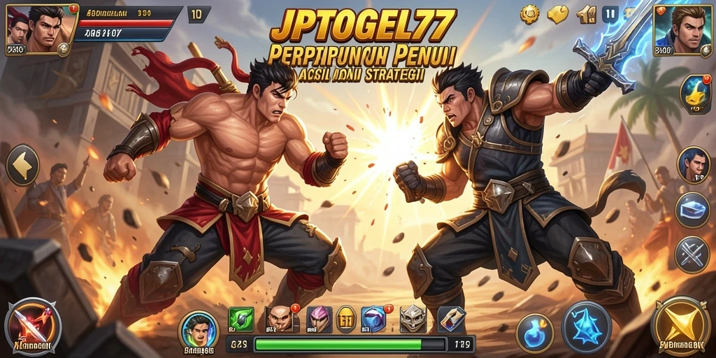 Screenshot gameplay JPTOGEL77 menampilkan aksi pertarungan yang menarik.