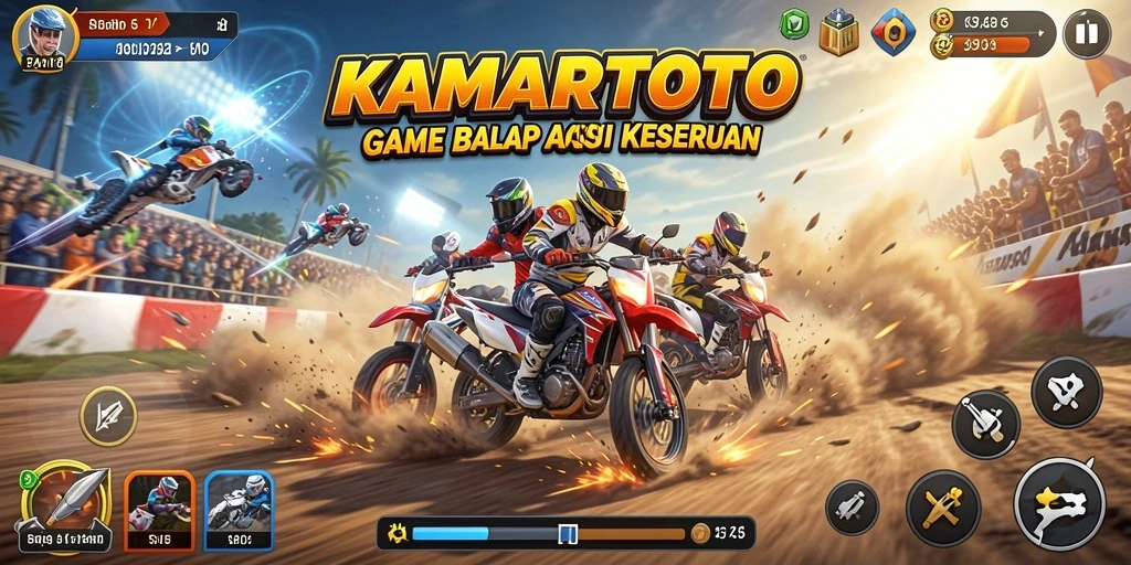 Tampilan gameplay balapan yang mengesankan di KAMARTOTO.