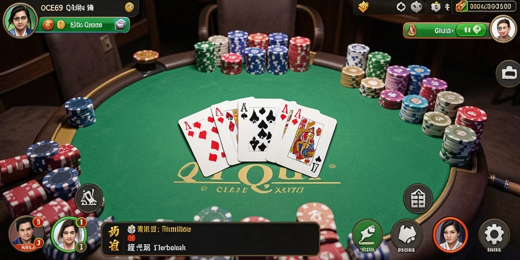 Tampilan menarik dari gameplay QiuQiu OCE69 yang penuh strategi.