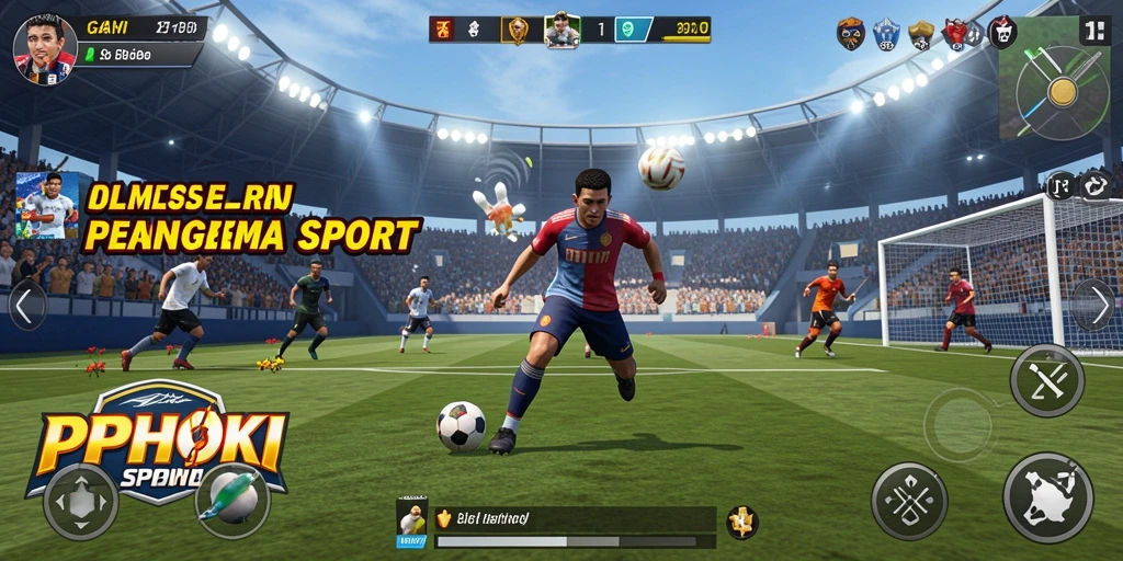 Tampilan gameplay PPHOKI dengan aksi menarik dalam olahraga.
