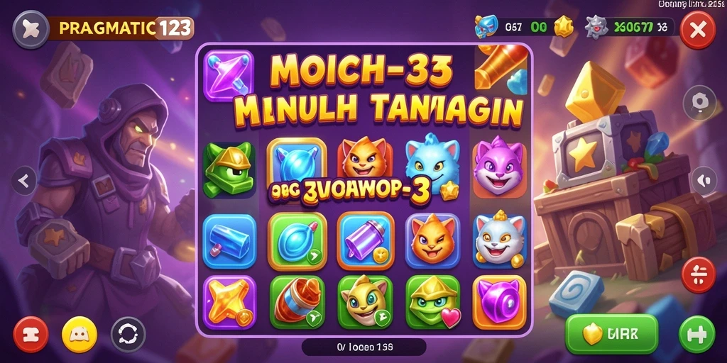 Tampilan gameplay seru di PRAGMATIC123 dengan permata berwarna-warni.