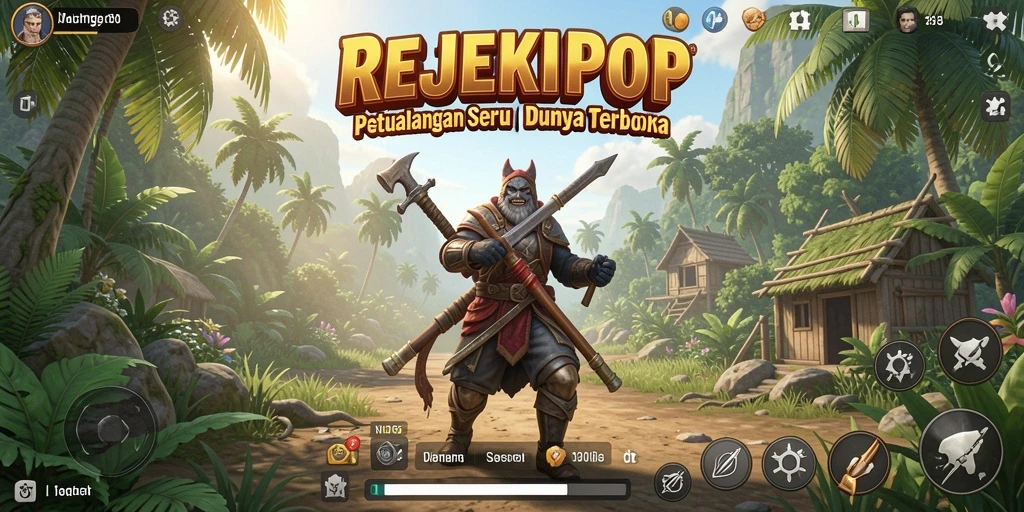 Tampilan gameplay REJEKIPOP di dunia terbuka yang menakjubkan.