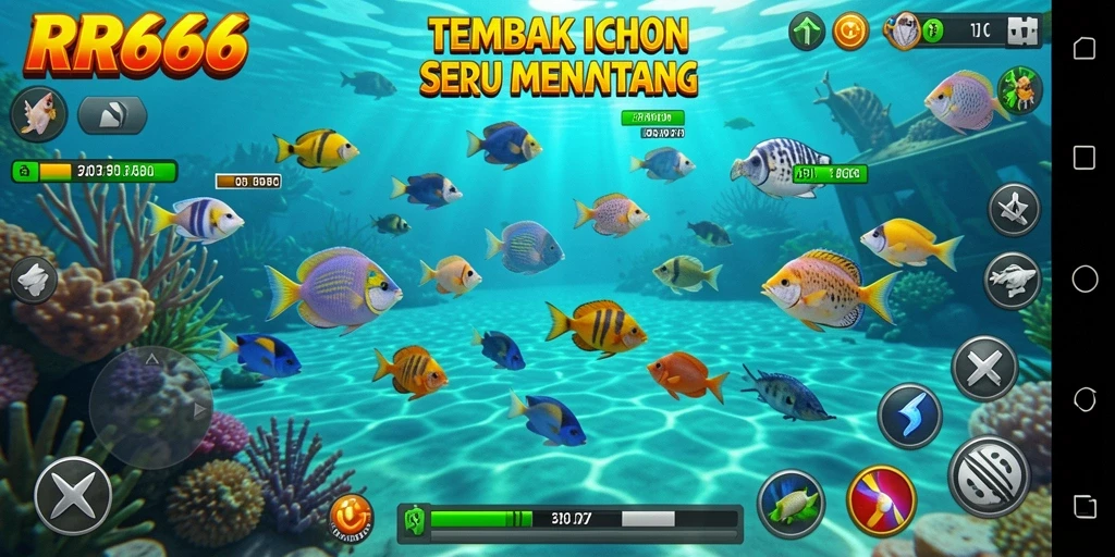 Tampilan menakjubkan dari gameplay Tembak Ikan RR666.