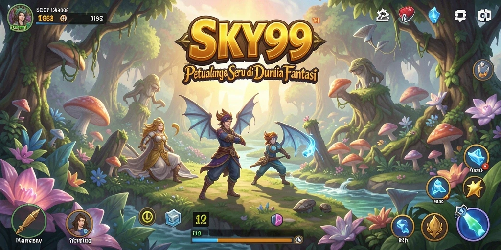 Screenshot menunjukkan aksi seru dalam gameplay SKY99 dengan karakter dalam petualangan.