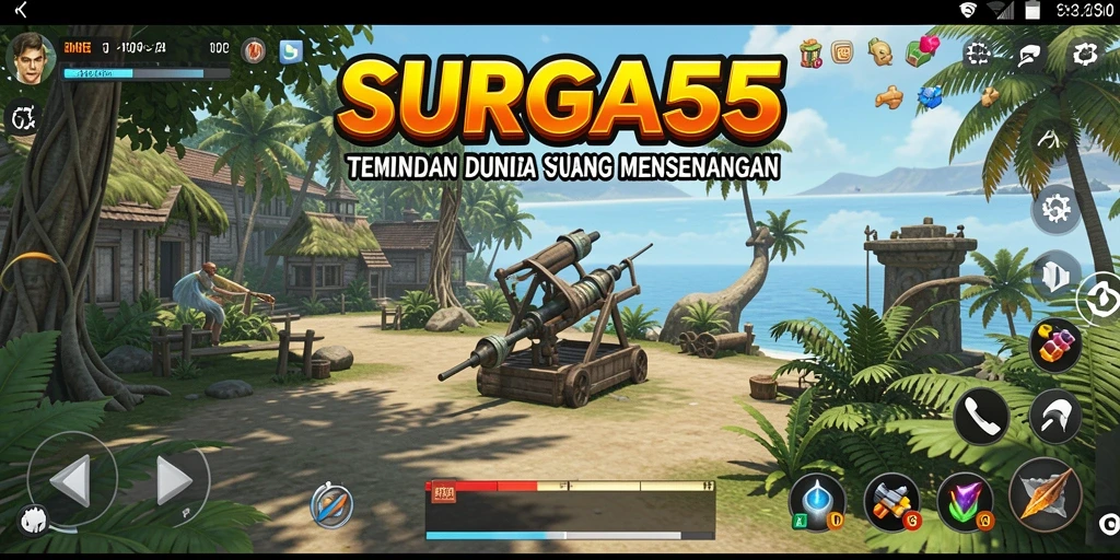 Tampilan grafis menawan dan gameplay menantang di SURGA55.